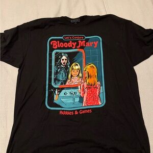 Black Graphic Tee with Bloody Mary Design